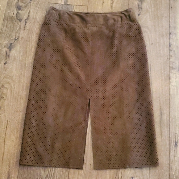 Juliana Collezione suede pencil skirt